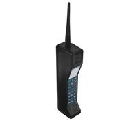 Operitacx Adorno Vintage de Negro Teléfono del de Ladrillo Móvil de Hierro Decorativo Retro para Fotografía y Hogar, Adecuado para Creadores de Contenido