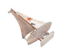 Operitacx Adornos de navegación Antigua de Barco de Vela decoración de Bote pequeño decoración del Adorno para Botes de Vela estatuilla de Barco Madera