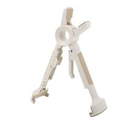 Operitacx Agarrador de Cuencos de Cocina de Silicona Beige Mango Ergonómico y Versátil Ajustable para Uso en Horno y Servir Platos