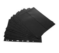 Operitacx Álbum de Sellos 10 Hojas Pet Negro de Doble Cara y Gran Capacidad para Organización Conveniente de Colecciones de Sellos Sueltos