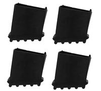 Operitacx Almohadillas Antideslizantes para Patas de Escalera de Mano Negras, Protectores de Suelo 2.5x5 Cm, Juego de 4 Piezas de Goma Resistentes para Interiores y Exteriores, Accesorio