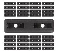 Operitacx Almohadillas para Patas de Muebles de Plástico Negro, 200 Unidades, Protectores Antideslizantes Rectangulares para Sillas, Mesas y Escritorios, Uso Doméstico y Oficina