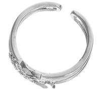 Operitacx Anillo Ajustable Elegante Fina Elaboración Diseño de Doble Capa de Cobre para Mujer Adecuado para Aniversario o Graduación