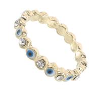 Operitacx Anillo y Hipoalergénico Diseño Único de Ojo de Demonio para Mujer de Esmalte, Ajustable Adecuado para Halloween y Fiestas de Disfraces