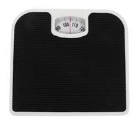Operitacx Balanza para medir el peso corporal: Balanza mecánica para baño, hasta 130 kg/286 lb, herramienta de medición precisa con plataforma antideslizante para el hogar o viajes, color negro.