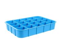 Operitacx Bandeja Dispensadora de Medicamentos de Plástico Azul Compartimentos Divididos y Zona Numerada Visual para Gestión Fácil en Hospitales y Suministros Clínicos