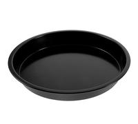 Operitacx Bandeja para Pizza de Acero al Carbono Negro, Molde Redondo para Hornear Tartas y Pizzas, Apta para Horno Doméstico, Diseño Simple y Uso Conveniente