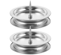 Operitacx Bandeja Rollos al Limpiar Redonda de y Resistente en Fácil Calor de Doble Soporte para Moxa de Acero Inoxidable para Varillas Terapia Alternativa