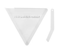 Operitacx Bandejas clasificadoras triangulares: Bandeja de conteo para farmacia - white para verter pastillas - organizadora de pastillas con boquilla en la esquina para hospitales y clínicas.