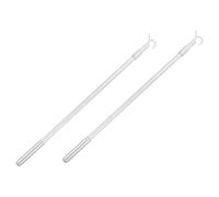 Operitacx Barra 2 de Telescópica Cortina de de Aleación Color Plata Ajustable y Resistente, Accesorio Piezas para Cortinas Adecuado para Ventanas
