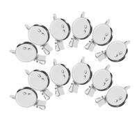 Operitacx Base de Broche con Clip Tipo Cocodrilo de Hierro para Joyas Diy, 20 Piezas Plateadas de 3 Cm, Adecuado para Engastes con Cabujones o Arcilla Epoxi