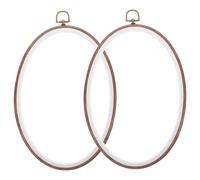 Operitacx Bastidor Ovalado Para Bordar De Plástico Imitación Madera 19x27,5 Cm 2 Piezas Para Manualidades Bordado Diy Decoración Hogar Obsequio
