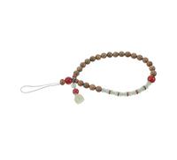 Operitacx Beaded Phone Wrist Strap Wood Beads Short Mobile Rope Holder For Travel Daily Use With Cultural Success Design Comfortable Fit