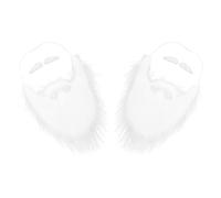 Operitacx Bigote y Vello Facial Falso de Papá Noel, Felpa Realista para | Fácil de Colocar, Recortable, Teñible y Moldeable, Complemento Navideño para Cosplay y Celebraciones