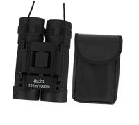 Operitacx Binoculares Compactos 8x21 para Senderismo y Observación de Aves, Diseño Plegable Portátil para Adultos y Niños, Color Negro Resistente al Agua