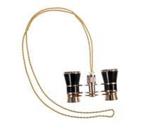Operitacx Binoculares Pequeños con Cadena Mini Prismáticos Portátiles de Hierro Resistentes Compactos para Senderismo y Observación Exteriores Regalo Práctico y Decorativo para Amigos y