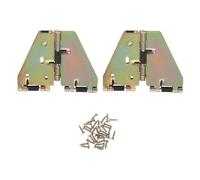 Operitacx Bisagra de Mesa Abatible Grande de Metal con Resorte Cruzado, Soporte Plegable y 2 Unidades con Tornillos, Herrajes Resistentes para Muebles y Mecanismo de Plegado en Comedor