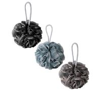 Operitacx Bola de Baño Exfoliante de Pe para Ducha en Casa, Paquete de 3 Unidades, Diseño Simple, Higiénica y Resistente para Hombres y Mujeres Color Aleatorio