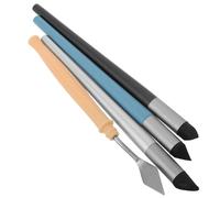 Operitacx Bolígrafo Difuminador para Pasteles al Óleo 3 Unidades con Raspador, Pincel de Esponja Suave para Mezclar y Transiciones, Herramienta Portátil para Dibujo, Bocetos y Pintura