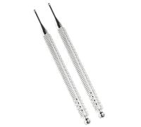 Operitacx Bolígrafos de Acupresión Auricular de Acero Inoxidable, 2 Piezas, Masajeador de Puntos de Oreja para Reflexología y Diagnóstico, Sonda Precisa para Auriculoterapia en Salud
