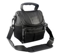 Operitacx Bolsa de Hombro para Cámara Digital Negra, Bandolera Anticaídas Prueba de Golpes, Compatible con Cámaras Réflex y Micro Cuatro Tercios, Mochila Portátil para Exteriores