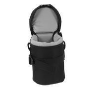 Operitacx Bolsa Práctica para Lentes De Cámara Pequeño Nylon Antiimpacto Portátil para Fotógrafos Funda Resistente Al Agua Negra Adecuado para Viaje y Uso Diario