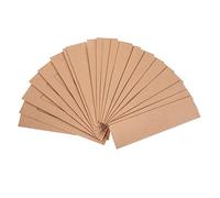 Operitacx Bolsas Papel Kraft para Bolígrafos 20piezas Obsequio, Estuches Porta Bolígrafos Individuales Marrón, Funda Papel Kraft Ventana, Oficina, Escuela y Organización Diaria