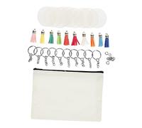 Operitacx Bolso De Papelería De Alta Capacidad Estuche para Bolígrafos y Lápices Diseño Exclusivo Llaveros y Borlas