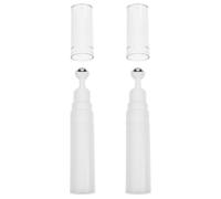 Operitacx Botellas Rodillo para Crema de Ojos Vacías 2 Piezas 15ml Color Portátiles Recargables Aplicador de Bola para Masaje y Suero, Envase Rellenable para Viajes y Cuidado Personal