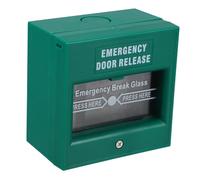 Operitacx Botón de Emergencia Manual Resettable para Alarmas Interruptor de Seguridad de con Vidrio Roto Compatible con Sistemas Verde Activación Manual y Función de Reinicio Rápido