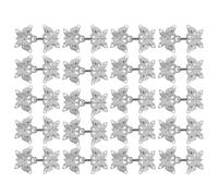 Operitacx Botones de Rana Chinos de Metal 27 Plata Brillante, 20 Pares Cierres Tradicionales para Coser Cheongsam y Hanfu, Decoración Artesanal y Sujetadores Resistentes para