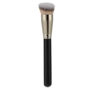 Operitacx Brocha de Maquillaje Profesional para Base y Rubor en Polvo, Diseño Ergonómico Fibras Artificiales y Mango de Madera, Compatible Base Líquida para Uso Profesional
