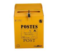 Operitacx Buzón de Correo Vintage con Cerradura de Hierro Resistente Diseño Americano Rústico para Exterior Pared Fácil Instalación y Seguro para Cartas y