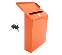 Operitacx Buzón de Correo Vintage de Hierro para Exterior con Cerradura Colgante Caja para Cartas y Montaje Pared Estilo Americano Robusto y Duradero