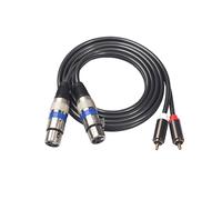 Operitacx Cable de Audio Dual Xlr Macho Adaptador de Señal para de Auriculares Cables de Sonido con Conectores Protección contra Rfi Emi
