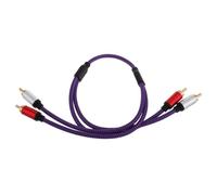 Operitacx Cable de Audio Macho Macho Doble Color Violeta Oscuro Conector Estéreo para Tv Ordenador Altavoces y Amplificador Cable Resistente y Versátil para de Audio