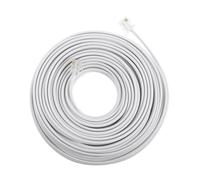 Operitacx Cable de Extensión Telefónico PC Núcleos Metros Blanco Línea Fija para Módem Fax y Teléfono Alta Estabilidad y Fácil Instalación