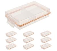 Operitacx Caja de Aparejos de Pesca de 10 Piezas con 4 Compartimentos: Estuche para señuelos, cebos y Piezas pequeñas - Estuche utilitario para Guardar anzuelos, Tornillos, Clavos, Tuercas, Pernos y