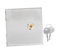 Operitacx Caja de Bloqueo para Enchufe Tipo de Acero Inoxidable Resistente al Agua Desgaste Caja Antirrobo para Enchufes de Pared Protección con Llave para Exteriores y Públicos