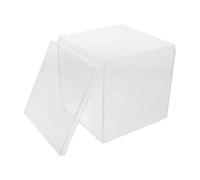 Operitacx Caja de capacidad transparente, modelo de unidad de volumen métrico para matemáticas elementales, caja didáctica de 1000 ml, cubo de demostración transparente, ideal como material