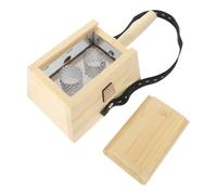 Operitacx Caja de Madera para Moxibustión Mango de Madera Amarilla, Superficie Lisa para Aliviar en Cuello y Espalda, Set de 1 Masaje Corporal