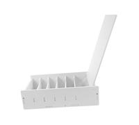 Operitacx Caja Organizadora Con Tapa 6 Compartimentos, Bandeja Separadora De Billetes De Plástico Pvc, Clasificador Recibos, Organizador De Escritorio Para Oficina y Hogar