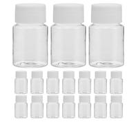 Operitacx Caja Transparente de Plástico para Medicamentos 80ml, 25 Unidades con Tapa Roscada, Botella de Muestra Portátil y Rellenable, Recipiente para Almacenamiento y