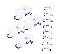 Operitacx Cajas De Dulces Transparentes Tipo Maleta 12 Piezas Para Bodas y Fiestas, Azul Oscuro, Mini Cajas Creativas Para Regalos, Decoración Para Baby Shower y Cumpleaños