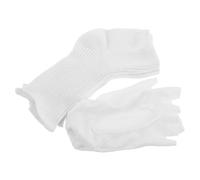 Operitacx Calcetines UV para Pedicura Gel Blancos, Funda Protectora para Pies Protección Anti-bronceado, Tela Transpirable, 2 Pares para Uso en Lámpara de Uñas y Salón