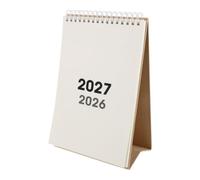 Operitacx Calendario de escritorio 2027 - Calendario de pie, planificador mensual, organizador de agenda y notas diarias para la decoración del escritorio de la oficina, seguimiento de la