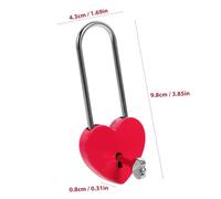 Operitacx Candado Pequeño Corazón Metálico con Llave para Equipaje Diario Caja Joyería Cierre Parejas Amor y Deseos