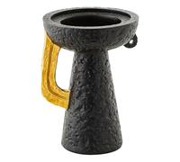 Operitacx Candelabro de Resina Negro con Diseño de Pie Alto y Base Estable para Decoración de Mesa en Fiestas de Cumpleaños y Aromaterapia Hogar
