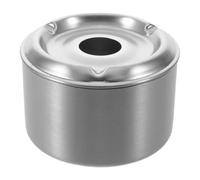 Operitacx Cenicero con Tapa: Ceniceros de Acero Inoxidable para con 3 Soportes - Soporte Moderno para Cigarrillos para Exteriores, Patio, jardín, Porche, hogar u Oficina, Mesa, 3,7 x 3,7 x 2,7