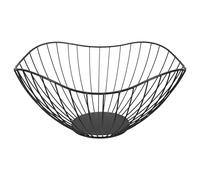 Operitacx Cesta de Frutas de Alambre Negra Alta para Encimera de Cocina, Frutero Moderno para Mesa, Cesta Decorativa Multifuncional para Almacenamiento y Exhibición de Frutas y Snacks